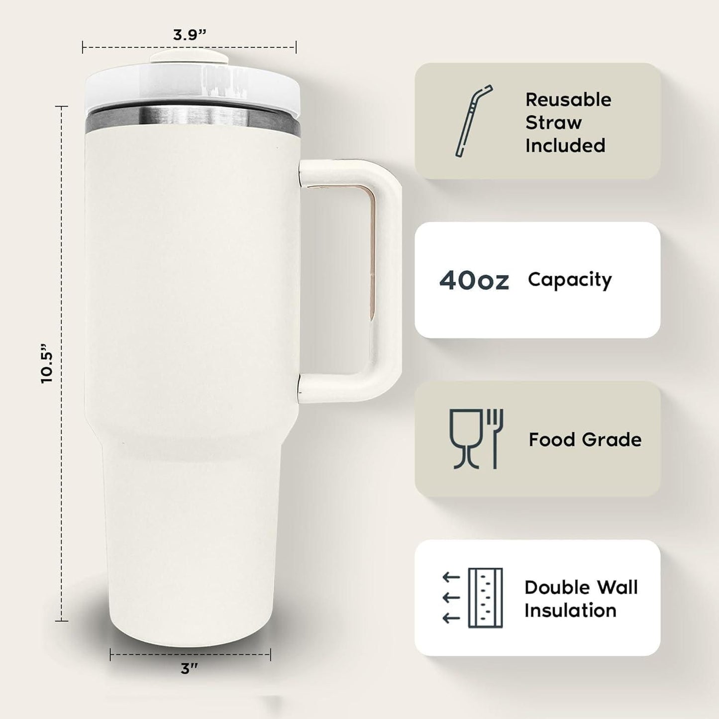 Stainless Steel Cup Vacuum Insulated Tumbler for Water